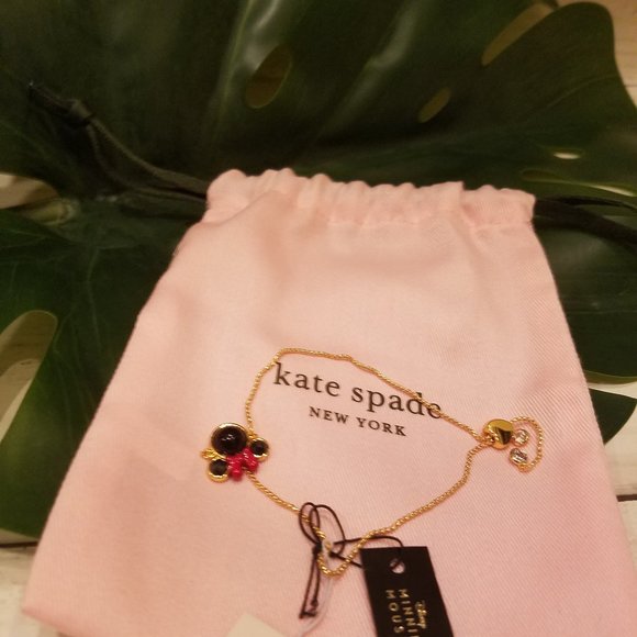 Kate Spade Minnie Mouse Black Red Bracelet Chain - Picture 3 of 5